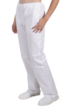 Dámské kalhoty KIRSTY v pase do gumy, bílé
