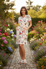 Šaty TRACY, motýl na květu