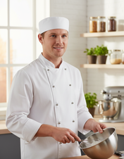 Čepice CHEFS BERET, bílá nebo černá