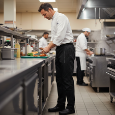 Kalhoty CHEFS MESHAIR 65% PES, 35% BA (+síťovina)