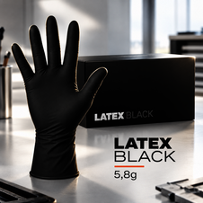 Rukavice ESPEON LATEX BLACK 5,8g, nepudrované 