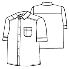 Pánská košile JAMIE, bílá/bílá saténová výpustka