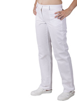 bílé lékařské kalhoty