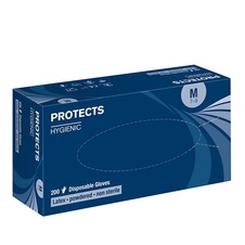 Pracovní rukavice PROTECTS HYGIENIC LATEX pudrované 200ks