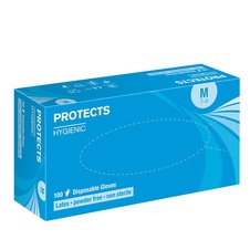 Pracovní rukavice PROTECTS HYGIENIC LATEX nepudrované 100ks